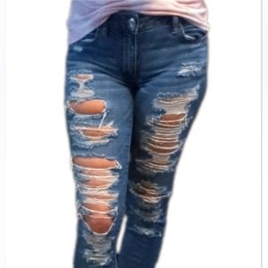 American Eagle Super Stretch Distressed Skinny Jegging Jeans